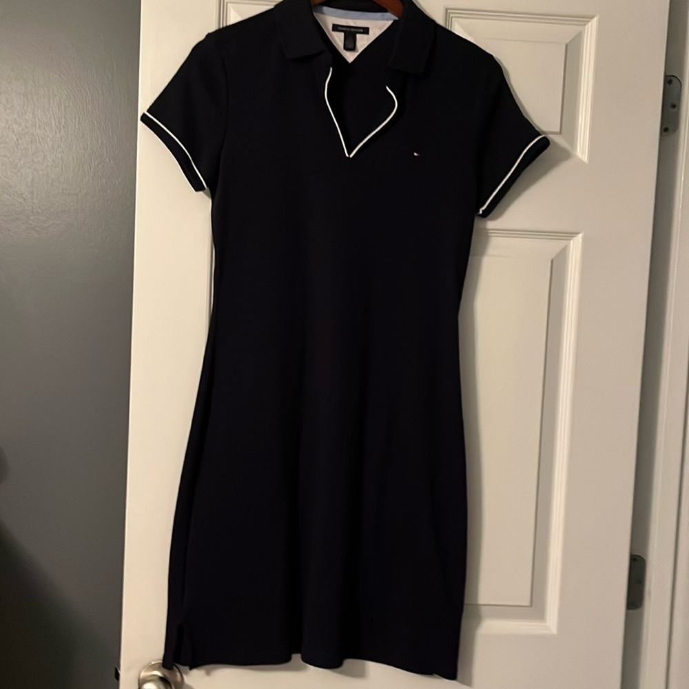 Tommy Hilfiger navy cotton dress in perfect condition size medium